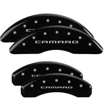MGP 4 Caliper Covers Engraved Front & Rear Gen 5/Camaro Black finish silver ch
