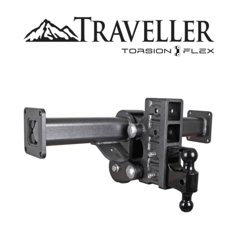 Gen-Y 27in Traveller Torsion-Flex 2.5in Shank 6in Offset Drop 3.5K TW 21K Hitch Chassis Frame Mount