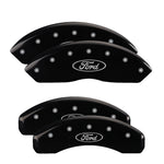 MGP 4 Caliper Covers Engraved Front & Rear SVT Black finish silver ch