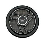 S&S Cycle Stealth Applications Torker Air Cleaner Cover w/ Machined Highlights - Gloss Black