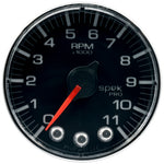 Autometer Spek-Pro Gauge Tach 2 1/16in 11K Rpm W/ Shift Light & Peak Mem Blk/Chrm