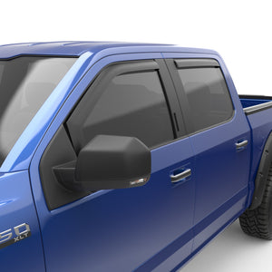 EGR 15+ Ford F150 Super Cab In-Channel Window Visors - Set of 4 - Matte (573475)