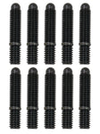 Moroso Bullet Nose Black OX Studs - 5/16-18 X 5/16-24 X 1 5/8 (10 Pack)