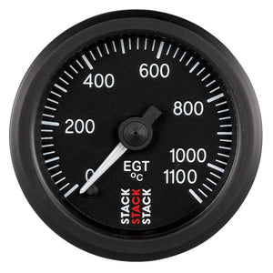 Autometer Stack 52mm 0-1100 Deg C Pro Stepper Motor Exhaust Gas Temp Gauge - Black