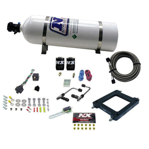 Nitrous Express Dominator Gemini Pro-Power Alcohol Nitrous Kit (100-500HP) w/15lb Bottle