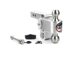 Weigh Safe 180 Hitch 4in Drop Hitch & 2in Shank (10K/12.5K GTWR) w/WS05 - Aluminum