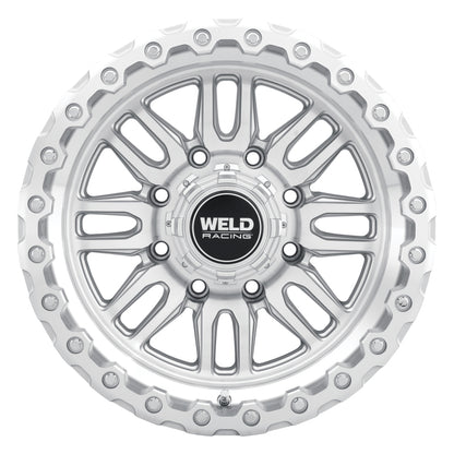Weld Off-Road Swift 17x9in - 5x114.3 / 5x127 BP - ET-12 78.1mm CB Gloss Silver Machined Wheel & Ring