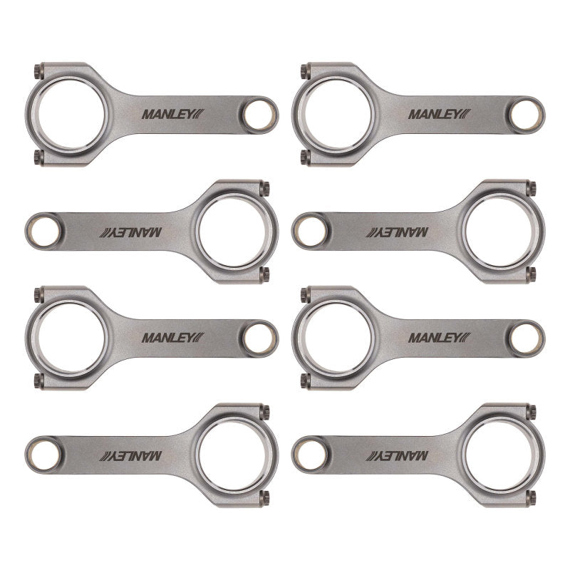 Manley Chevy Small Block 6.125in H Beam w/ ARP 2000 Connecting Rods - Set of 8