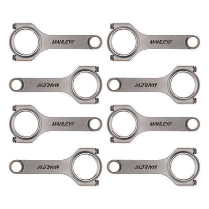 Manley Chevy Small Block 6.125in H Beam w/ ARP 2000 Connecting Rods - Set of 8