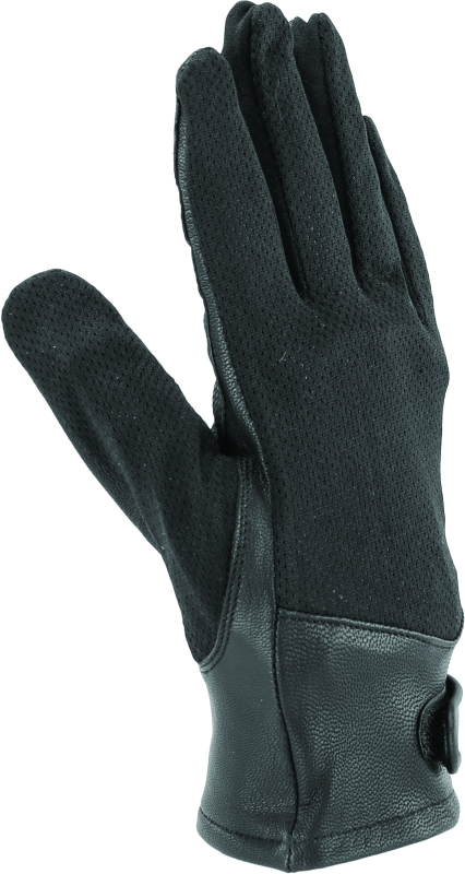 River Road Pecos Leather Mesh Gloves Black Womens - Small