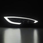 AlphaRex 12-21 Tesla Model S NOVA-Series LED Proj Headlights Blk w/Activtn Light & Seq.Sig / SB DRL