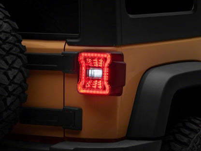 Raxiom 07-18 Jeep Wrangler JK LED Tail Lights- Clear Housing- Clear Lens