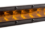 Diode Dynamics 12 In LED Light Bar Single Row Straight - Amber Driving Each Stage Series