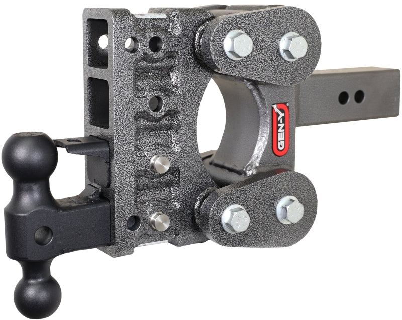 Gen-Y The Boss Torsion-Flex 2.5in Shank 5in Drop 16K Hitch w/GH-051 Dual-Ball/GH-032 Pintle Lock