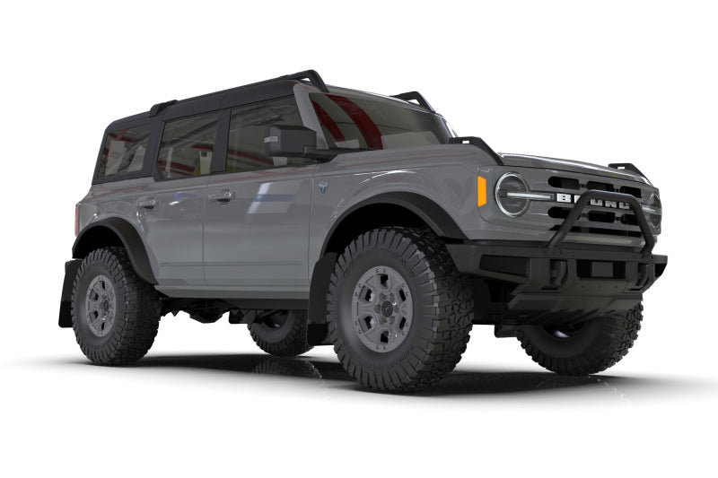 Rally Armor 21-25 Ford Bronco (Steel Bmpr + RB - NO Rptr/Sprt) Blk Mud Flap w/Red Logo