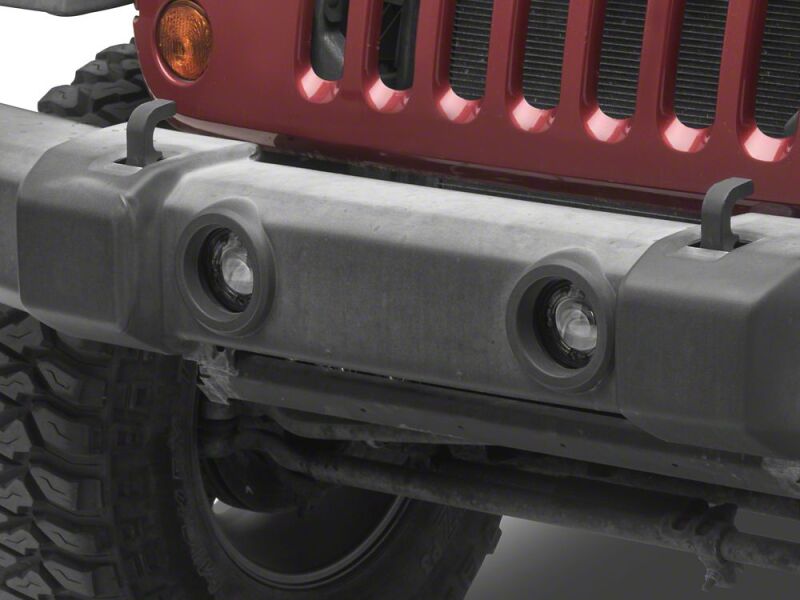 Raxiom 07-18 Jeep Wrangler JK V2 LED Switchback Fog Lights with Amber Turn Signal and Halo Rings