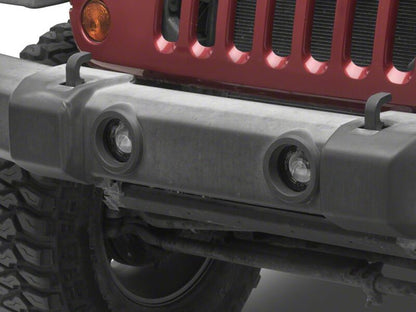 Raxiom 07-18 Jeep Wrangler JK V2 LED Switchback Fog Lights with Amber Turn Signal and Halo Rings