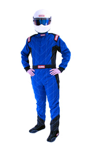 RaceQuip Blue Chevron-1 Suit - SFI-1 Large