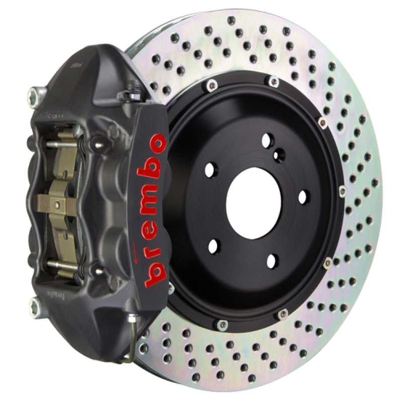 Brembo 97-04 Corvette C5 Rear GTS BBK 4 Piston Cast 345x28 2pc Rotor Drilled-Black HA