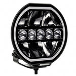 Go Rhino Xplor Blackout Series Maxline LED Hi/Low Beam w/Multi DRL (Surface Mount) 7in. - Blk