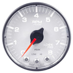 Autometer Spek-Pro Gauge Tach 2 1/16in 8K Rpm W/ Shift Light & Peak Mem Wht/Blk