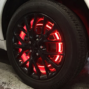 Oracle LED Illuminated Wheel Rings - Double LED - Red SEE WARRANTY