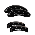 MGP 4 Caliper Covers Engraved Front Accord Engraved Rear Accord Black finish silver ch