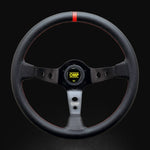 OMP Corsica Racing Steering Wheels 350mm - Black/Red