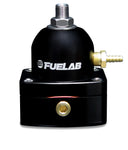 Fuelab 525 EFI Adjustable FPR In-Line Large Seat 25-90 PSI (1) -6AN In (1) -6AN Return - Black