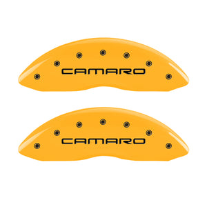 MGP 4 Caliper Covers Engraved Front Camaro Rear Gen 4/Ss Yellow Finish Black Char 1998 Chevy Camaro