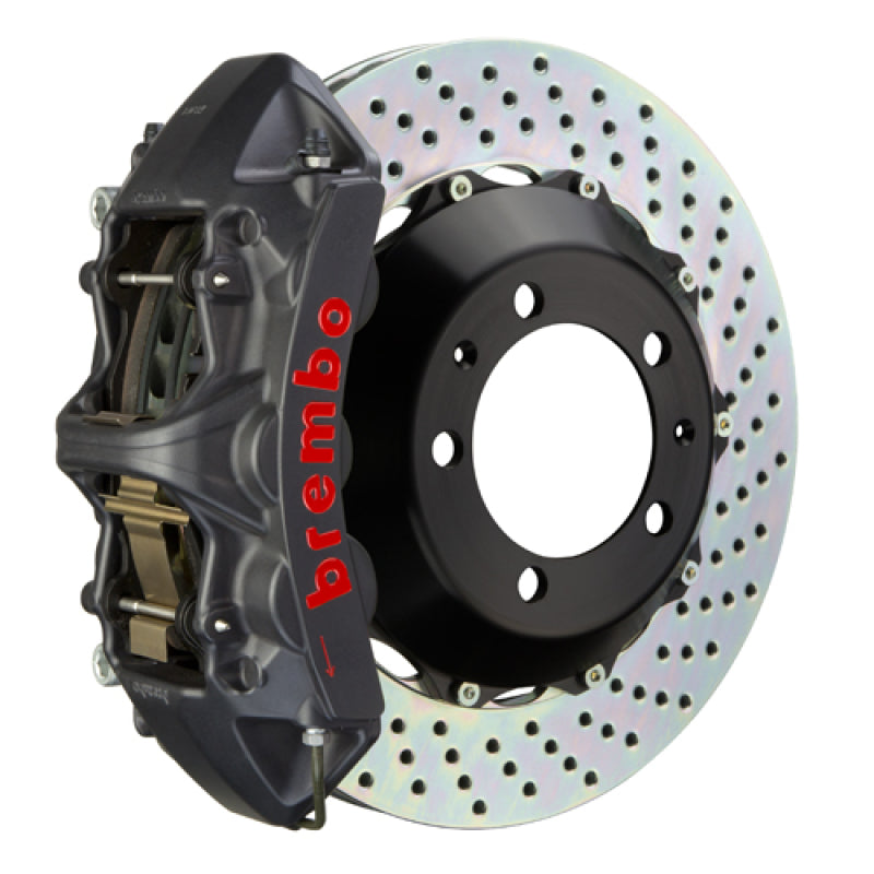 Brembo 17-21 Civic Type-R Front GTS BBK 6 Piston Cast 380x32 2pc Rotor Drilled-Black HA