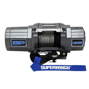 Superwinch 3500 LBS 12V DC 7/32in x 40ft Synthetic Rope Hawse Fairlead SP 35SR Winch