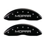 MGP 4 Caliper Covers Engraved Front & Rear MOPAR Black finish silver ch