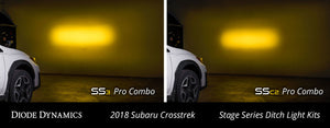 Diode Dynamics 18-21 Subaru Crosstrek Sport SS3 LED Ditch Light Kit - Yellow Combo