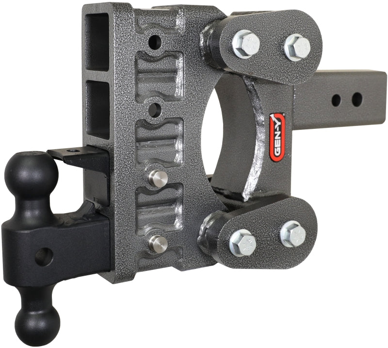 Gen-Y The Boss Torsion-Flex 3in Shank 6in Drop 21K Hitch w/GH-061 Dual-Ball/GH-062 Pintle Lock