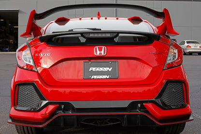 PERRIN 17-21 Honda Civic Si/Type R/Touring/Hatchback Tow Hook Kit Rear - Red