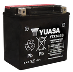 Yuasa YTX14-BS Maintenance Free AGM 12 Volt Battery (Bottle Supplied)