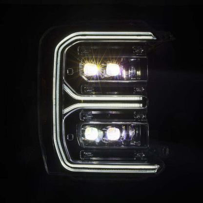 AlphaRex 23-26 Ford F-250 SD NOVA LED Proj Headlights Alpha Blk w/Activ Light/Seq Signal/Switchback