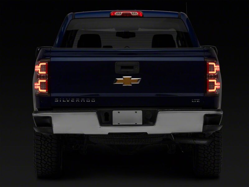 Raxiom 14-18 Chevrolet Silverado 1500 LED Tail Lights/Seq Turn Signals- Chrome- Clear Lens