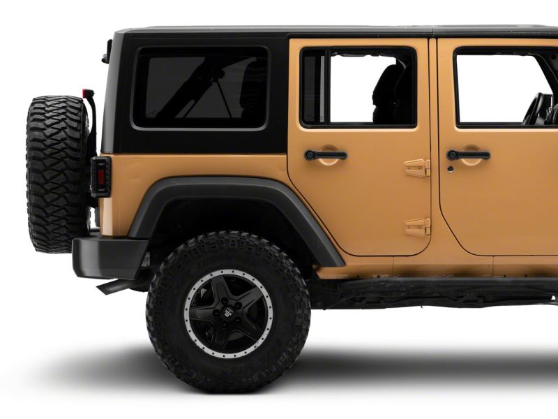 Raxiom 07-18 Jeep Wrangler JK Axial Series Trident LED Tail Lights- Black Housing (Smoked Lens)