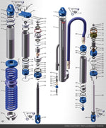 King Shocks Smooth Res Assembly 2.5 PR 12.75in Long 2.5in OD Thread & Snap Ring Groove