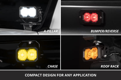 Diode Dynamics C2 2.0 Sport Yellow Driving Standard ABL (single)