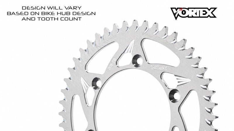 Vortex Racing Aluminum Rear Sprocket 428 39 Tooth- Silver