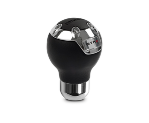 Momo GTR2 Shift Knob - Black Leather, Chrome Insert