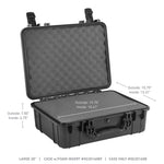 Go Rhino XVenture Gear Hard Case w/Foam - Large 20in. / Lockable / IP67 - Tex. Black