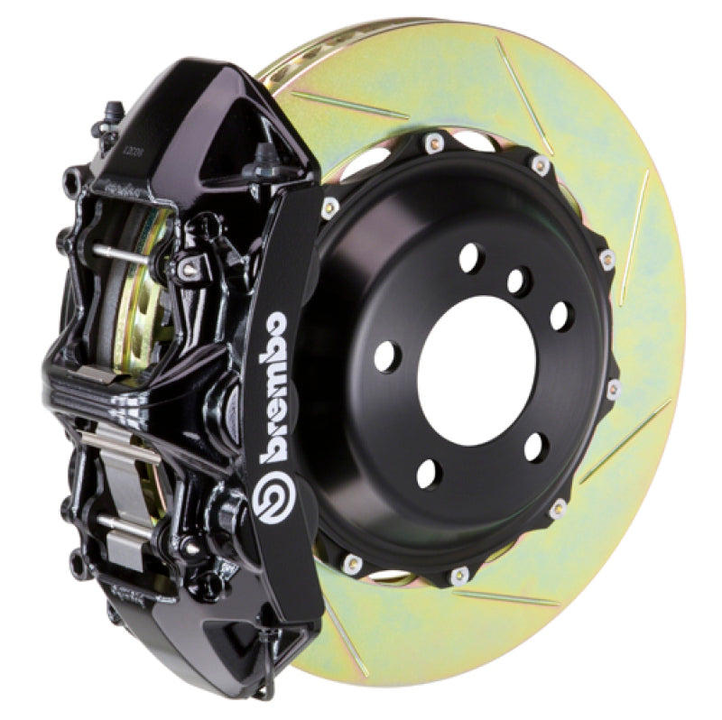 Brembo 04-10 5-Series (Excl. xDrive/M5) Fr GT BBK 6Pist Cast 380x32 2pc Rotor Slotted Type1-Black