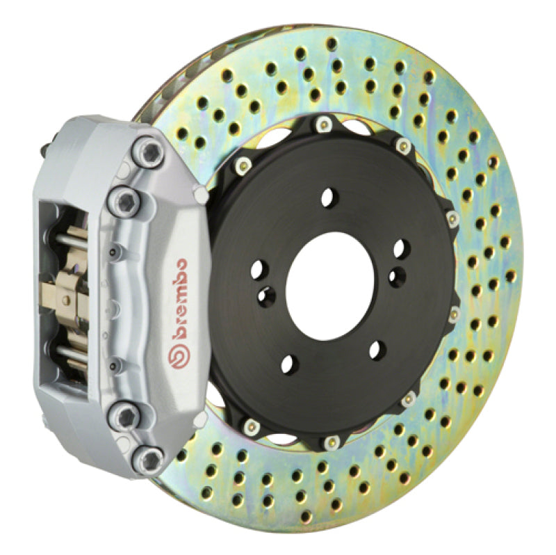 Brembo 07-15 TT 3.2L/09-15 TTS/12-13 TT RS Rear GT BBK 4 Piston Cast 328x28 2pc Rotor Drilled-Black