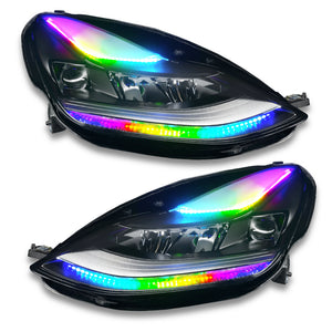 Oracle 2021+ Tesla Model 3 Dynamic ColorSHIFT  Headlight DRL Upgrade Kit SEE WARRANTY