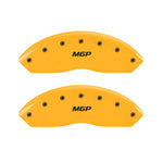 MGP 4 Caliper Covers Engraved Front & Rear MGP Yellow Finish Black Char 2011 Dodge Nitro