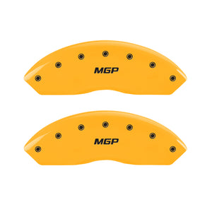 MGP 4 Caliper Covers Engraved Front & Rear MGP Yellow Finish Black Characters 2003 Ford F-150